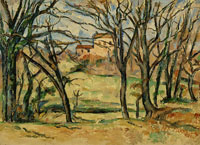 Paul Cézanne Trees and Houses near the Jas de Bouffan