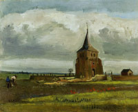Vincent van Gogh The Old Tower at Nuenen with a Ploughman