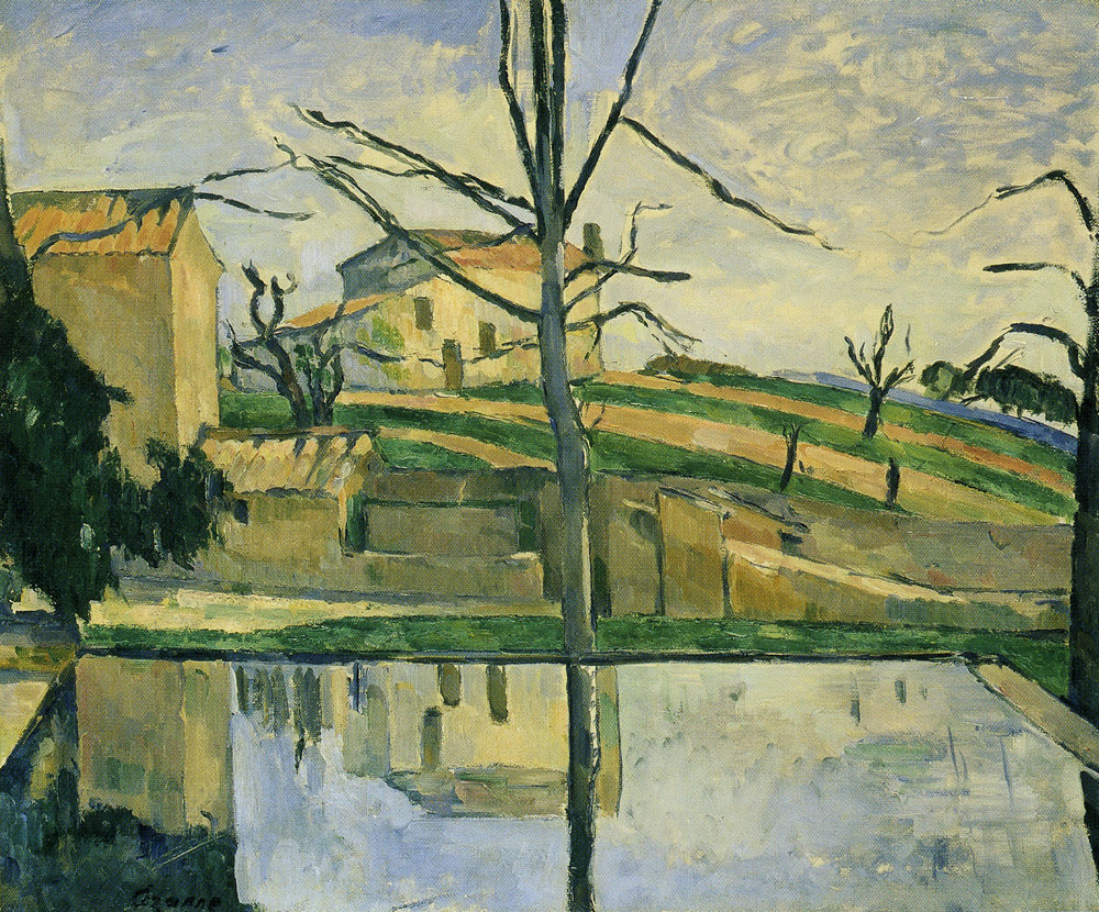 Paul Cézanne - The pool at Jas de Bouffan in winter