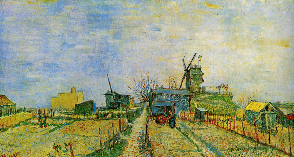 Vincent van Gogh - Vegetable gardens in Montmartre and the Moulin de Blute-Fin