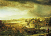Attributed to Govert Flinck Landscape with a Coach