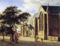 Jan van der Heyden Exterior of a Church