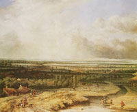 Philips Koninck Extensive Landscape with a Hawking Party