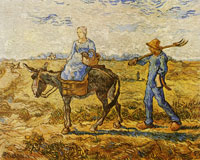Vincent van Gogh Peasants Going to Work