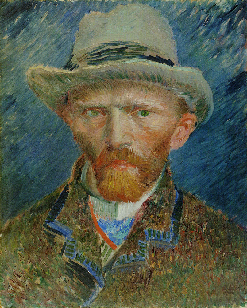 Vincent van Gogh - Self portrait with grey felt hat