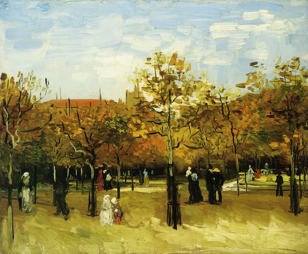 Vincent van Gogh - Peoploe strolling in a park