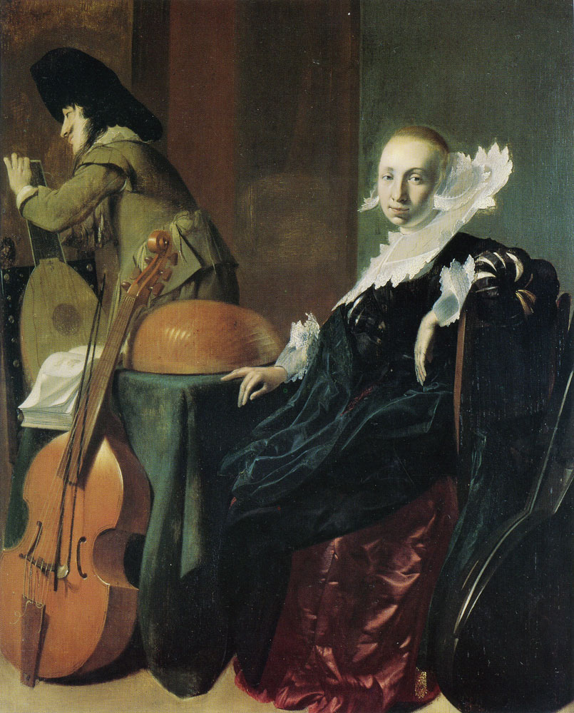 Willem Cornelisz. Duyster - A Lady and a Man with Musical Instruments