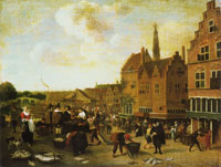Jan Steen The Fish Market in Leiden