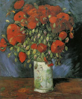 Vincent van Gogh Vase with poppies