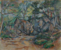 Paul Cézanne Forest with Boulders