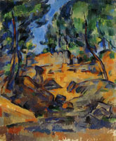 Paul Cézanne Trees and Rocks near the Château Noir