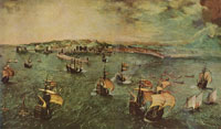 Pieter Bruegel the Elder (?) View of Bay of Naples