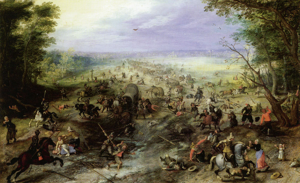 Jan Brueghel and Sebastian Vrancx - Attack on a convoy