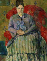 Paul Cézanne Madame Cézanne in a red armchair