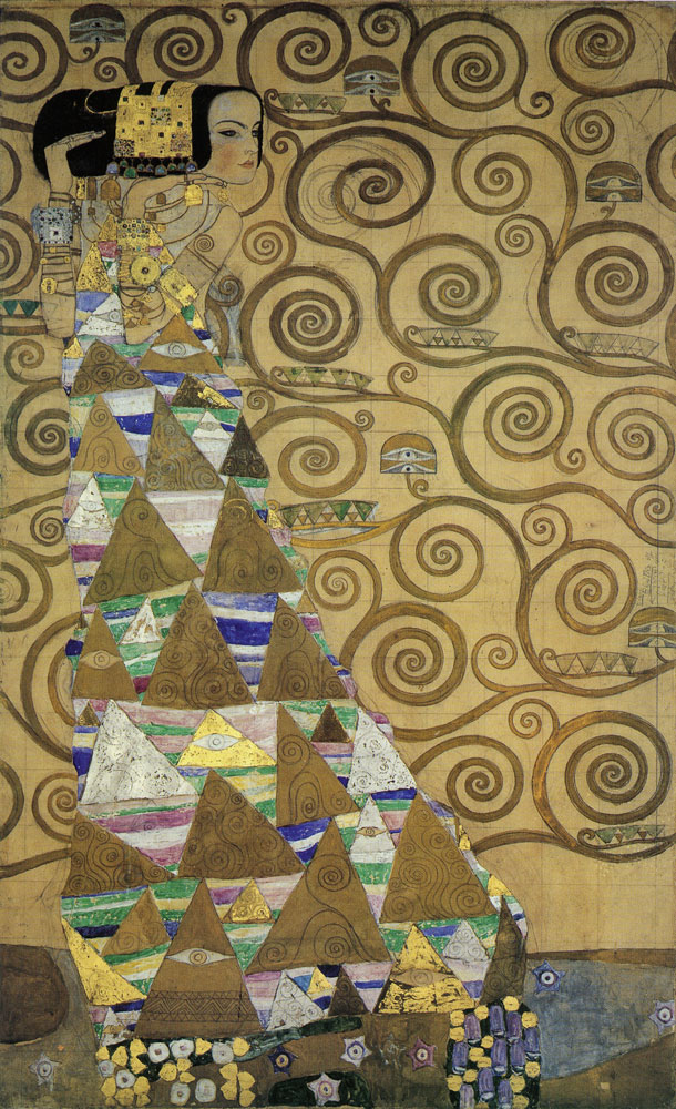 Gustav Klimt - Cartoon for the Stoclet Frieze: Expectation