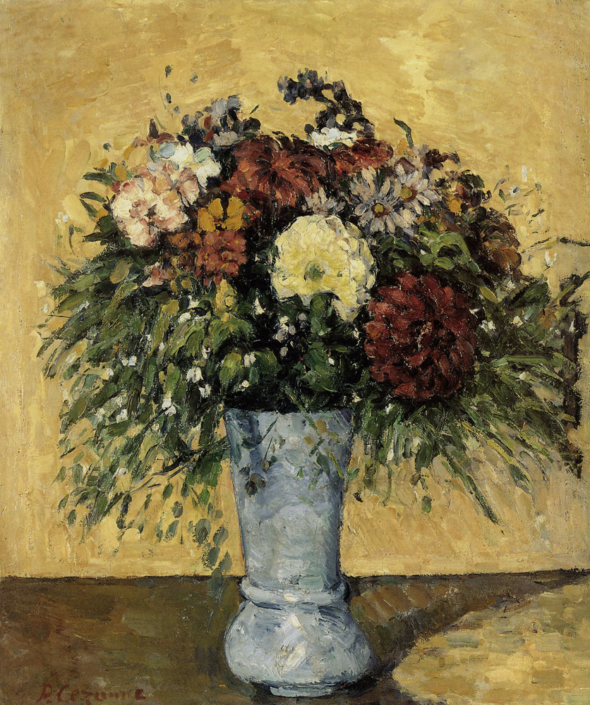 Paul Cézanne - Flowers in a blue vase