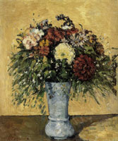 Paul Cézanne Flowers in a blue vase