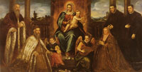 Tintoretto Doge Alvise Mocenigo and Family Before the Madonna and Child