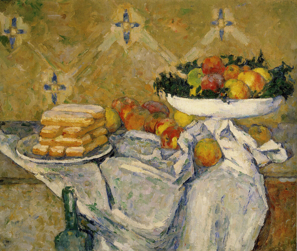 Paul Cézanne - Compotier and plate of biscuits
