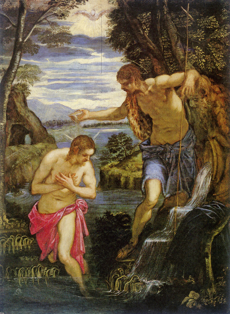 Tintoretto - The Baptism of Christ