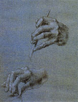Albrecht Dürer Study of Hands of Saint Dominic for The Feast of the Rosegarlands