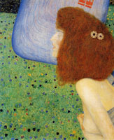 Gustav Klimt Girl with Blue Veil