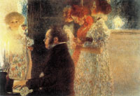Gustav Klimt Schubert at the Piano II