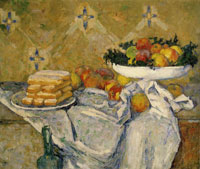 Paul Cézanne Compotier and plate of biscuits