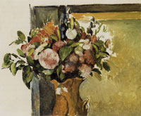 Paul Cézanne Flowers in a Red Vase