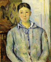 Paul Cézanne Madame Cézanne in blue