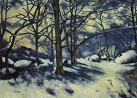 Paul Cézanne Snowy forest near fontainebleau