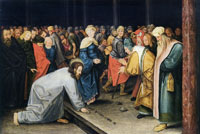 Pieter Brueghel the Younger - Christ and the woman caught in adultery
