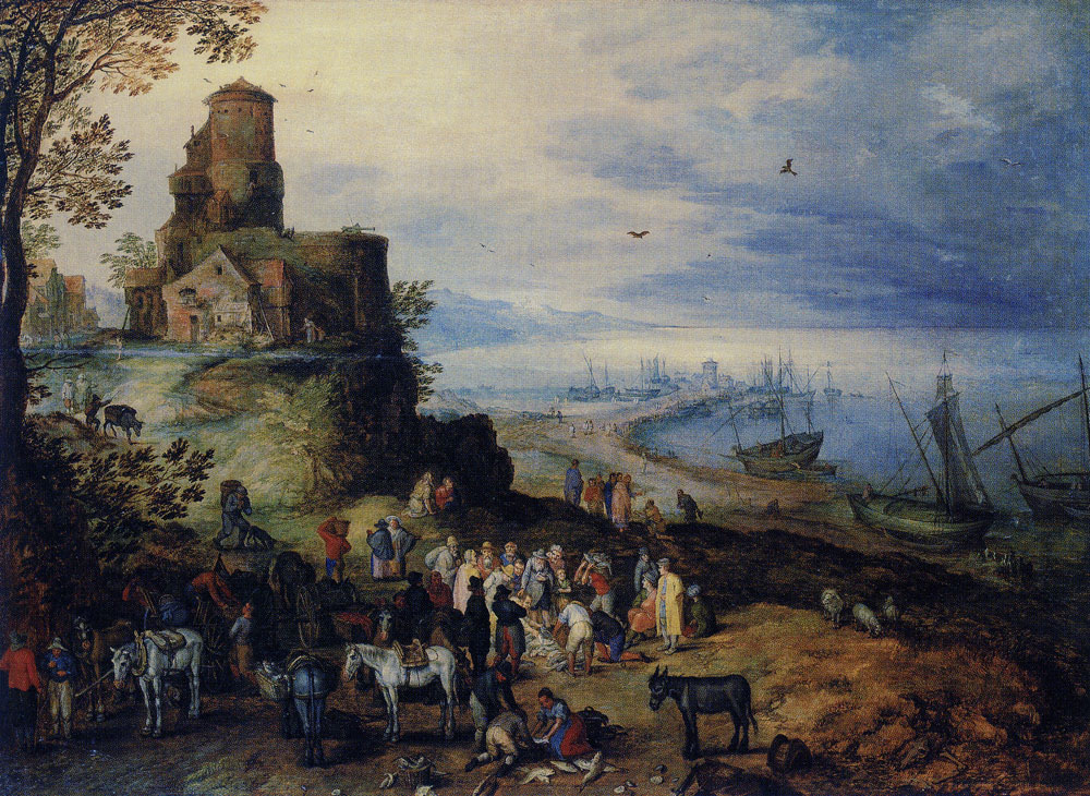 Jan Brueghel the Elder - Fish Market (The Calling of Peter and Andrew)