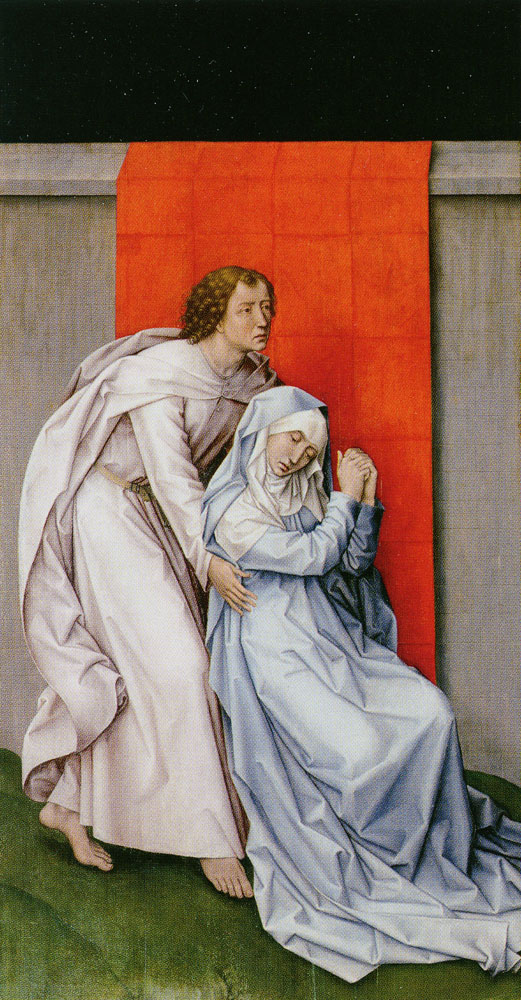 Rogier van der Weyden - Crucifixion, left panel