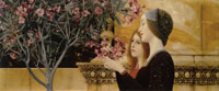 Gustav Klimt Two Girls with Oleander
