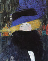 Gustav Klimt Woman with a Hat and Feather Boa