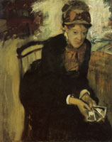 Edgar Degas Mary Cassatt Seated, Holding Cards