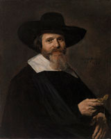 Frans Hals Portrait of a Man Holding a Watch