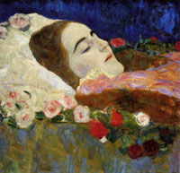 Gustav Klimt Ria Munk on Her Deathbed