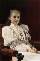 Gustav Klimt Seated Young Girl