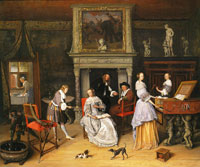 Jan Steen Fantasy Interior with the Family of Jan van Goyen