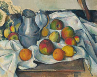 Paul Cézanne Kettle and fruits