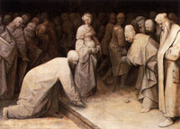 Pieter Bruegel the Elder Christ and the woman caught in adultery