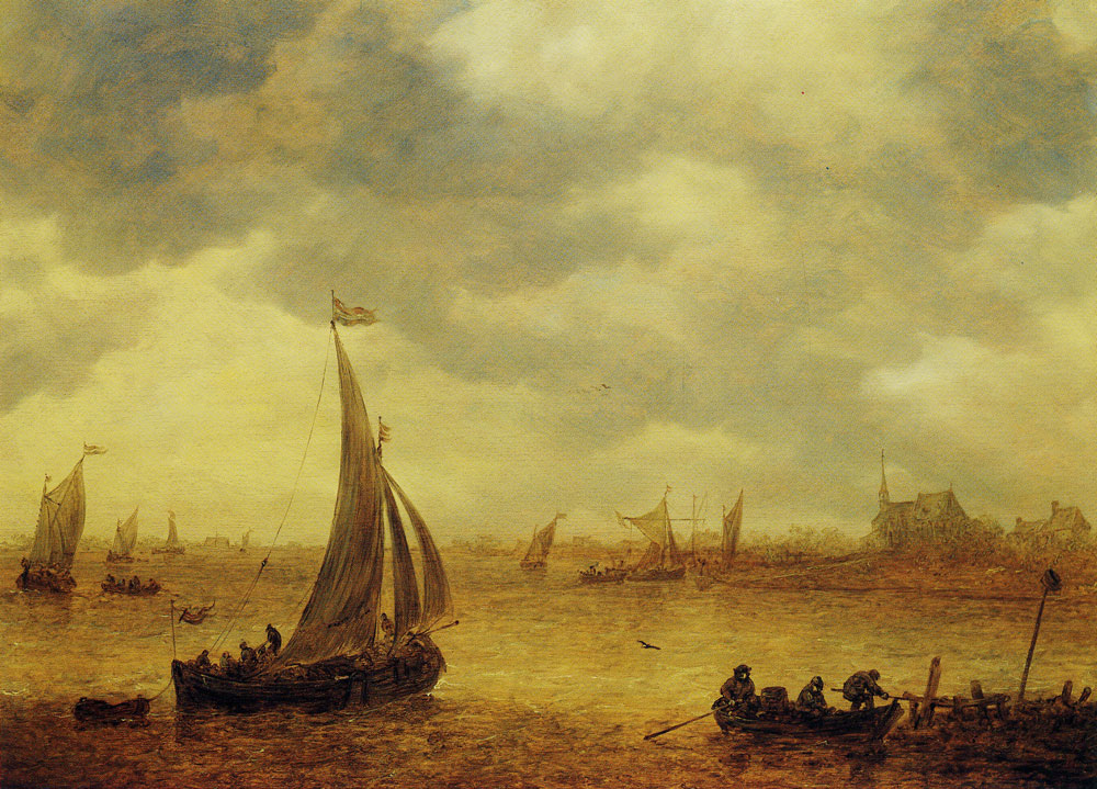 Jan van Goyen - Ships on an open water