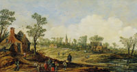 Jan van Goyen Landscape with view on a village