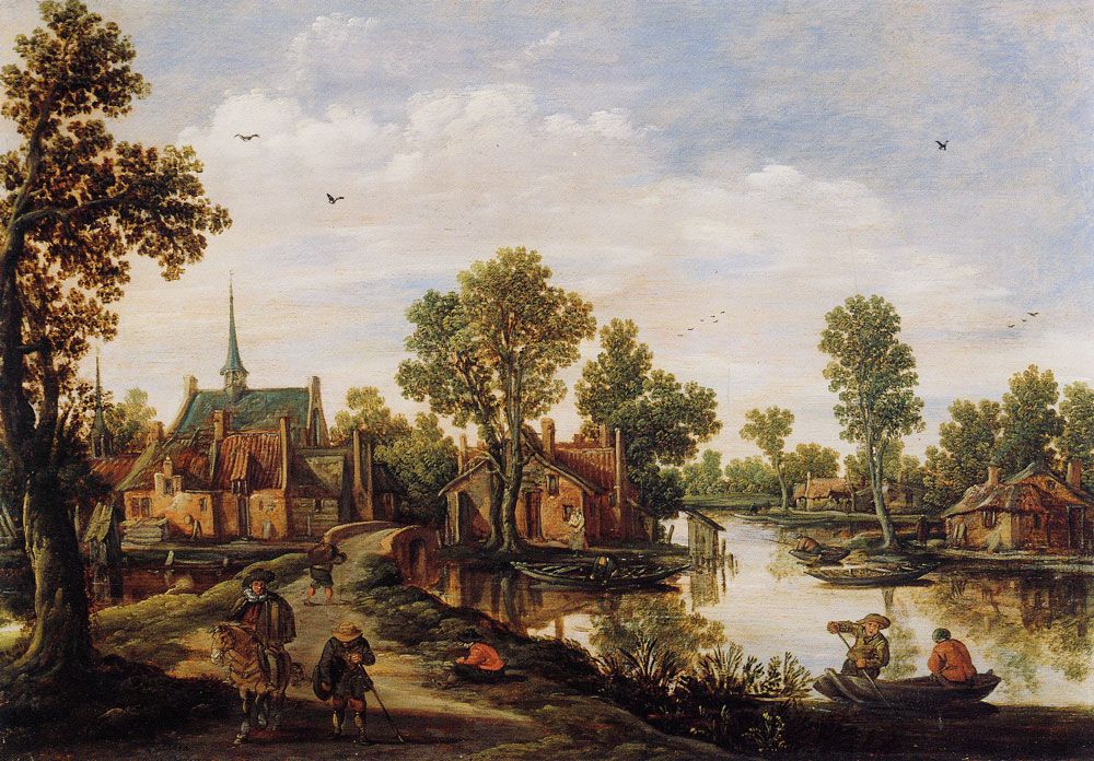 Jan van Goyen - Landscape with a view on Leiderdorp