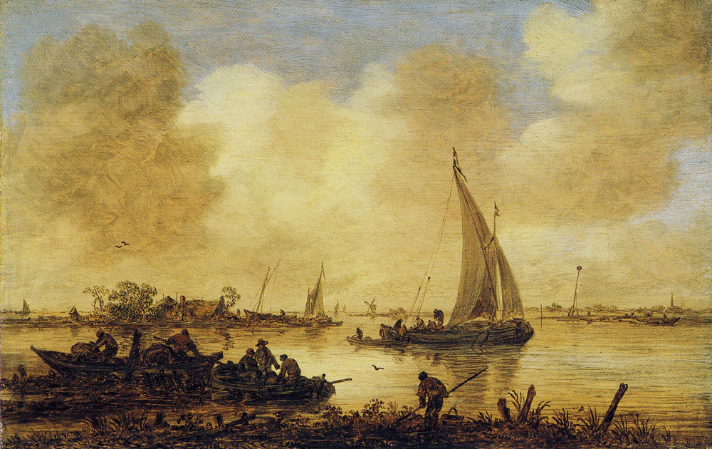 Jan van Goyen - View on an open water with ships