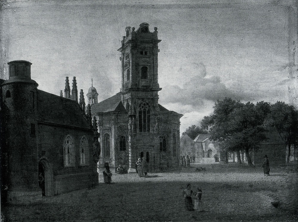 Jan van der Heyden - A Square before a Church