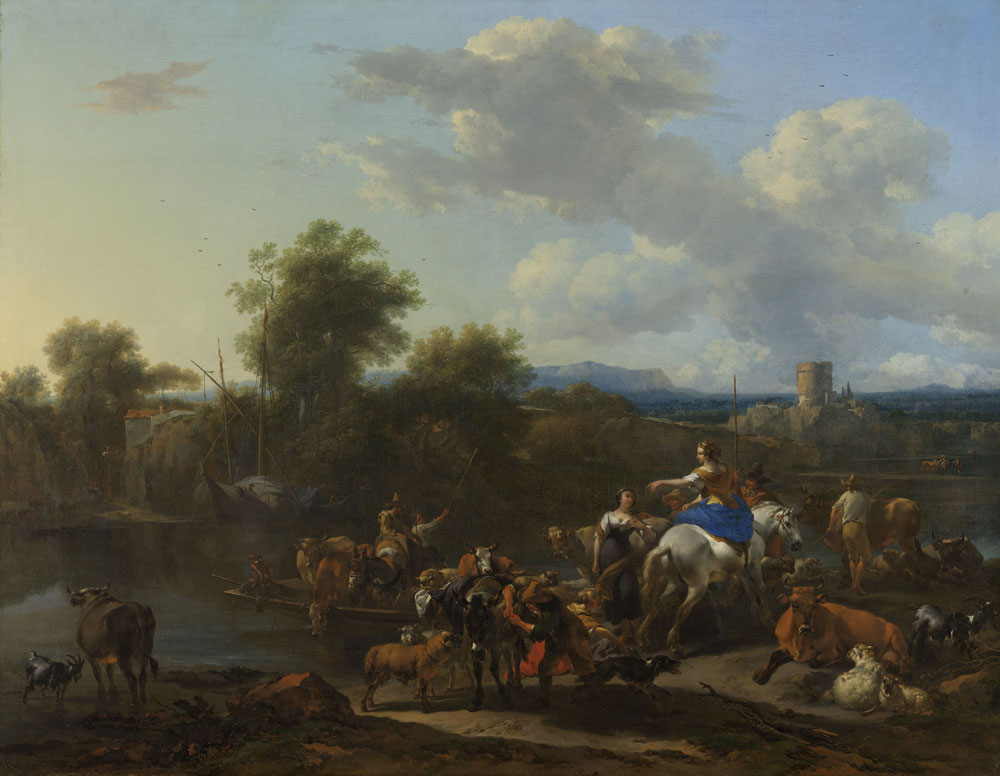Nicolaes Berchem - The Cattle Ferry