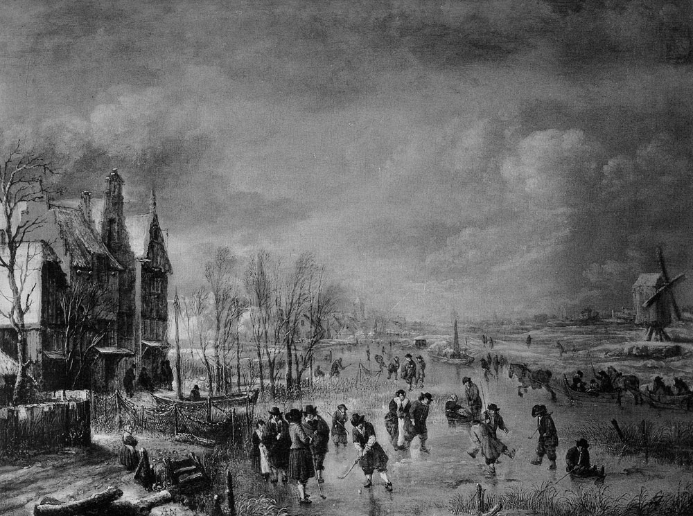 Aert van der Neer - Winter Scene near a Town to the Left